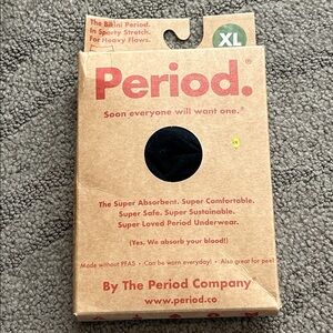 Period Bikini Period in Sporty Stretch Black Size XL New In Box